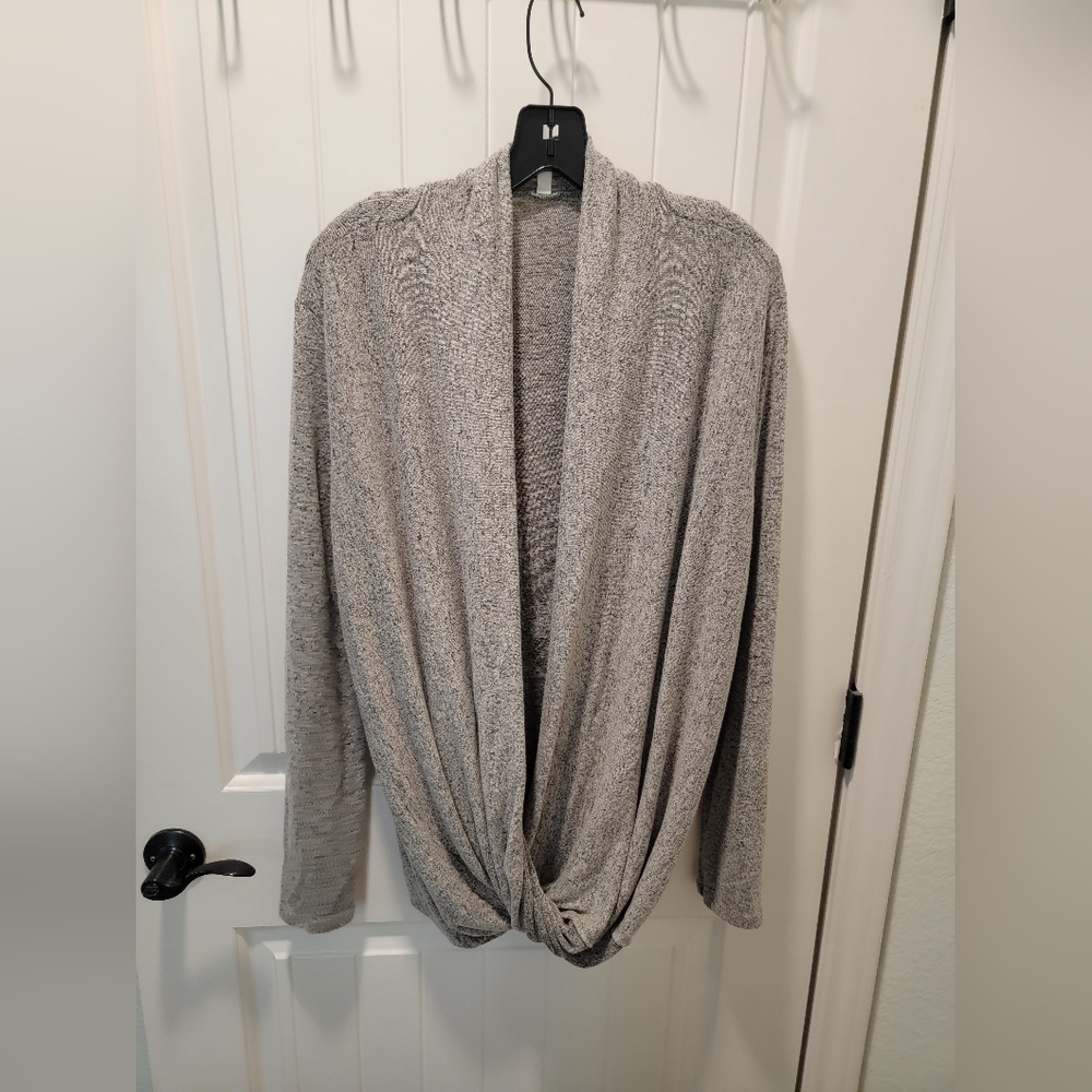 Pink Blush Gray Wrap Vneck Top